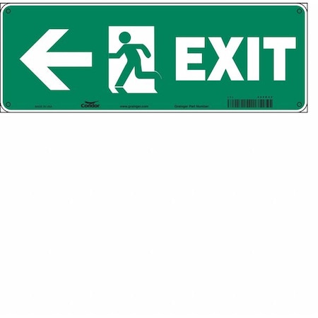Exit Sign, Aluminum, 14