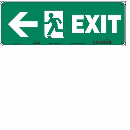 Exit Sign, Aluminum, 14