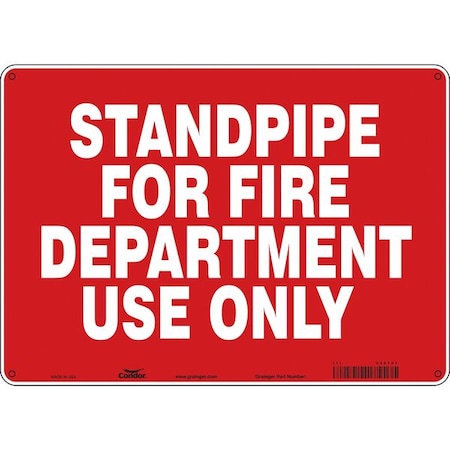 SAFETY SIGN FIRE AND EMERGENCY, 10 in Height, 14 in Width, Aluminum, Horizontal Rectangle, English MPN:469F01
