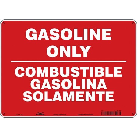 Safety Sign, 10 in H, 14 in W, Horizontal Rectangle, English, Spanish, 469F18 MPN:469F18