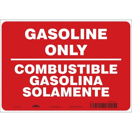 SAFETY SIGN FIRE AND EMERGENCY, 7 in Height, 10 in Width, Vinyl, Vertical Rectangle MPN:469F21