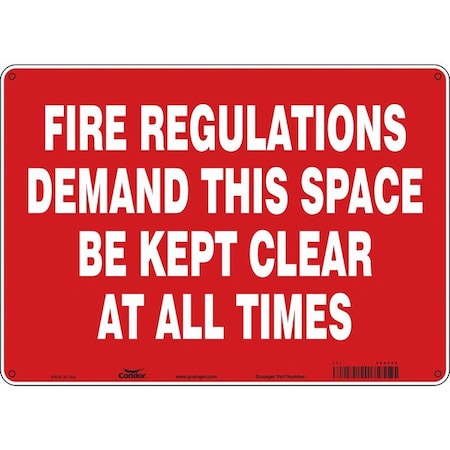 SAFETY SIGN FIRE AND EMERGENCY, 10 in Height, 14 in Width, Aluminum, Horizontal Rectangle, English MPN:469F50