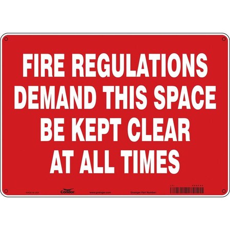 SAFETY SIGN FIRE AND EMERGENCY, 10 in Height, 14 in Width, Polyethylene, Horizontal Rectangle MPN:469F53