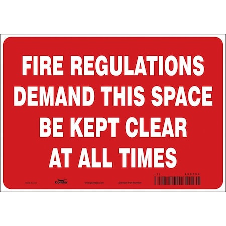 SAFETY SIGN FIRE AND EMERGENCY, 7 in Height, 10 in Width, Vinyl, Vertical Rectangle, English MPN:469F54