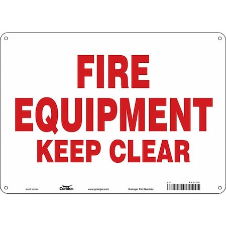 SAFETY SIGN FIRE AND EMERGENCY, 10 in Height, 14 in Width, Aluminum, Horizontal Rectangle, English MPN:469F69