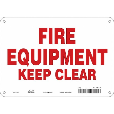 SAFETY SIGN FIRE AND EMERGENCY, 7 in Height, 10 in Width, Polyethylene, Vertical Rectangle, English MPN:469F70