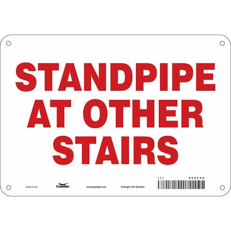SAFETY SIGN FIRE AND EMERGENCY, 7 in Height, 10 in Width, Polyethylene, Vertical Rectangle, English MPN:469F96