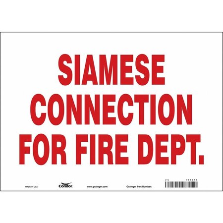 SAFETY SIGN FIRE AND EMERGENCY, 10 in Height, 14 in Width, Vinyl, Horizontal Rectangle, English MPN:469G18
