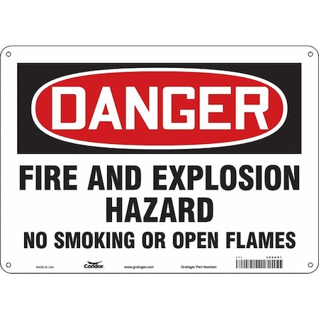 SAFETY SIGN FIRE AND EMERGENCY, 10 in Height, 14 in Width, Polyethylene, Horizontal Rectangle MPN:469G91
