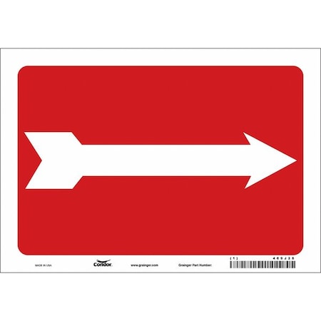 SAFETY SIGN FIRE AND EMERGENCY, 7 in Height, 10 in Width, Vinyl, Vertical Rectangle, English MPN:469J28