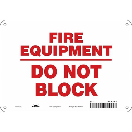SAFETY SIGN FIRE AND EMERGENCY, 7 in Height, 10 in Width, Aluminum, Vertical Rectangle, English MPN:469J60