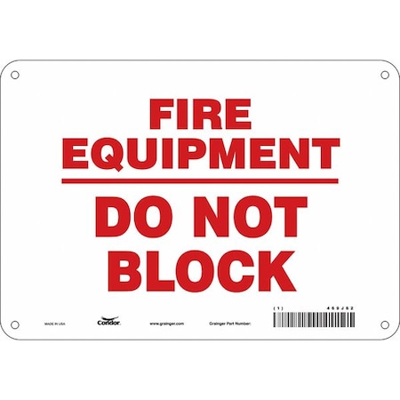 SAFETY SIGN FIRE AND EMERGENCY, 7 in Height, 10 in Width, Polyethylene, Vertical Rectangle, English MPN:469J62