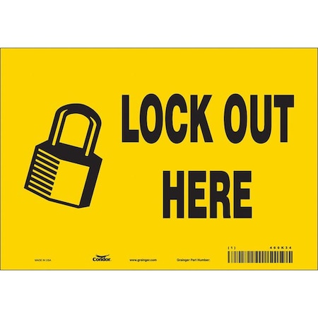 Safety Sign, 7 in Height, 10 in Width, Vinyl, Vertical Rectangle, English, 469K34 MPN:469K34