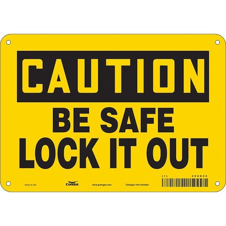 Safety Sign, 7 in Height, 10 in Width, Aluminum, Vertical Rectangle, English, 469K55 MPN:469K55