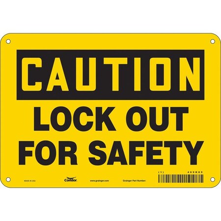 Safety Sign, 7 in Height, 10 in Width, Aluminum, Vertical Rectangle, English, 469K85 MPN:469K85