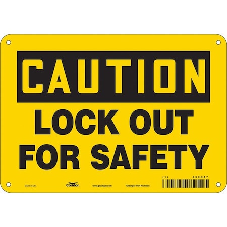 Safety Sign, 7 in Height, 10 in Width, Polyethylene, Vertical Rectangle, English, 469K87 MPN:469K87