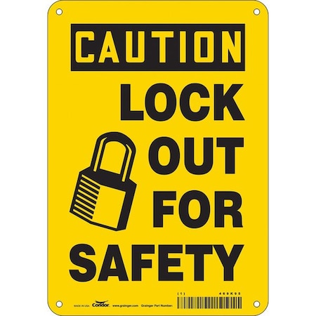 Safety Sign, 10 in Height, 7 in Width, Polyethylene, Horizontal Rectangle, English, 469K95 MPN:469K95