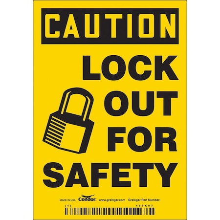 Safety Sign, 5 in Height, 3 1/2 in Width, Vinyl, Vertical Rectangle, English MPN:469K97