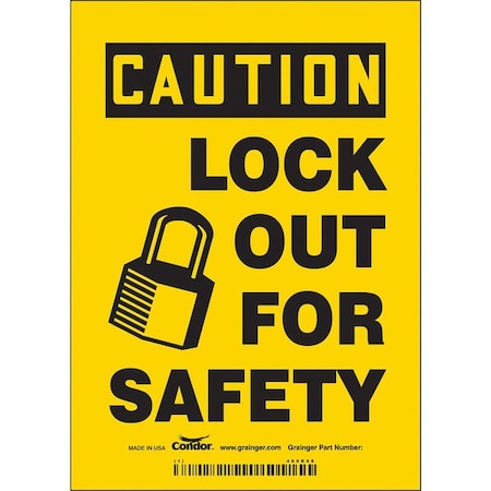 Safety Sign, 7 in Height, 5 in Width, Vinyl, Vertical Rectangle, English MPN:469K98