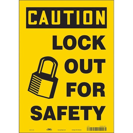 Safety Sign, 14 in Height, 10 in Width, Vinyl, Vertical Rectangle, English, 469L01 MPN:469L01
