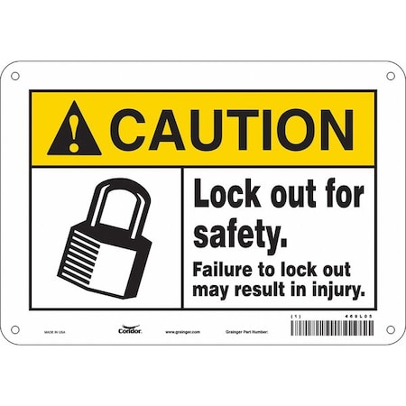 Safety Sign, 7 in Height, 10 in Width, Polyethylene, Vertical Rectangle, English, 469L05 MPN:469L05