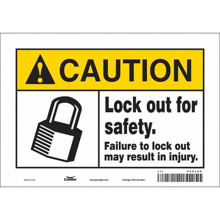 Safety Sign, 7 in Height, 10 in Width, Vinyl, Vertical Rectangle, English, 469L08 MPN:469L08