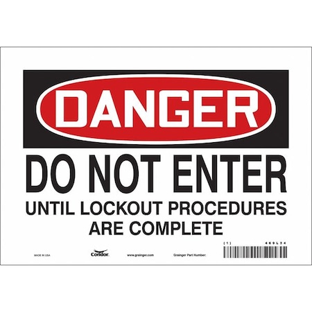 Safety Sign, 7 in Height, 10 in Width, Vinyl, Vertical Rectangle, English, 469L34 MPN:469L34