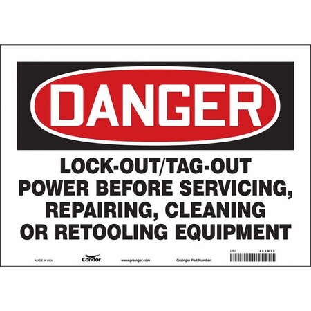 Safety Sign, 7 in Height, 10 in Width, Vinyl, Vertical Rectangle, English, 469M10 MPN:469M10