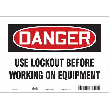 Safety Sign, 7 in Height, 10 in Width, Vinyl, Vertical Rectangle, English, 469M16 MPN:469M16