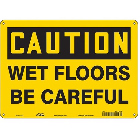 Safety Sign, 10 in Height, 14 in Width, Aluminum, Horizontal Rectangle, English, 469N14 MPN:469N14
