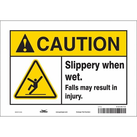 Safety Sign, 7 in Height, 10 in Width, Vinyl, Vertical Rectangle, English, 469N78 MPN:469N78