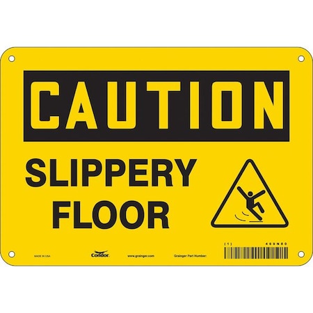 Safety Sign, 7 in Height, 10 in Width, Aluminum, Vertical Rectangle, English, 469N80 MPN:469N80