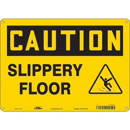 Safety Sign, 10 in Height, 14 in Width, Aluminum, Horizontal Rectangle, English, 469N81 MPN:469N81