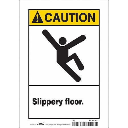 Safety Sign, 10 in Height, 7 in Width, Vinyl, Horizontal Rectangle, English, 469P20 MPN:469P20