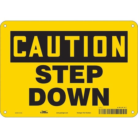 Safety Sign, 7 in Height, 10 in Width, Aluminum, Vertical Rectangle, English, 469P97 MPN:469P97