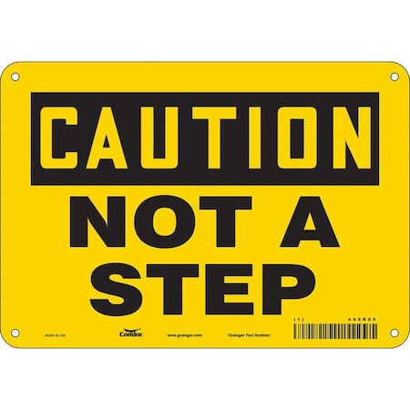 Safety Sign, 7 in Height, 10 in Width, Aluminum, Vertical Rectangle, English, 469R05 MPN:469R05