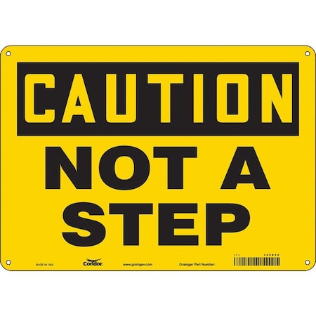 Safety Sign, 10 in Height, 14 in Width, Polyethylene, Horizontal Rectangle, English, 469R08 MPN:469R08