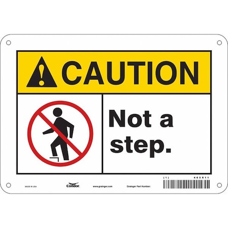 Safety Sign, 7 in Height, 10 in Width, Aluminum, Vertical Rectangle, English, 469R11 MPN:469R11
