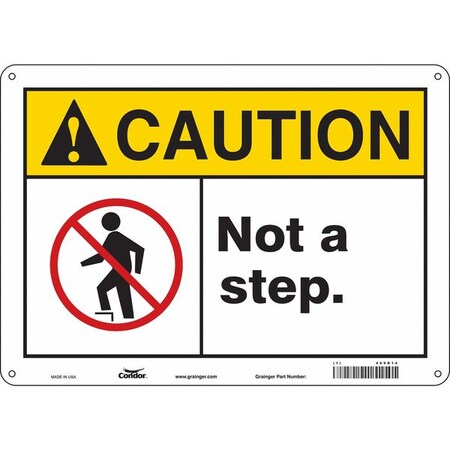 Safety Sign, 10 in Height, 14 in Width, Polyethylene, Horizontal Rectangle, English, 469R14 MPN:469R14