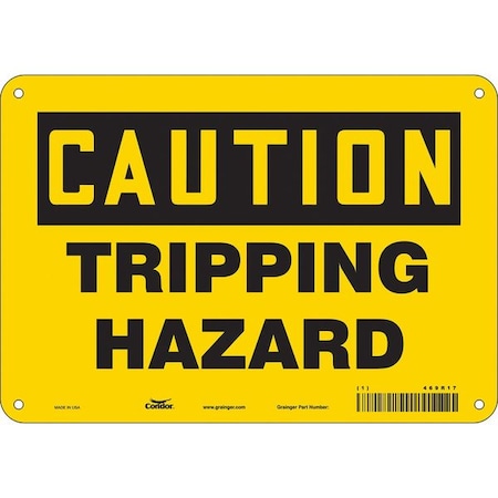 Safety Sign, 7 in Height, 10 in Width, Aluminum, Vertical Rectangle, English, 469R17 MPN:469R17