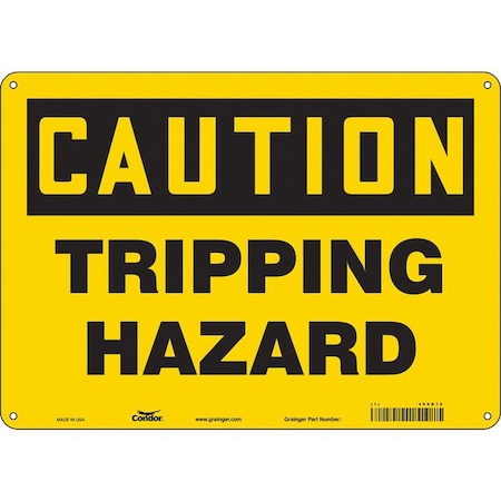 Safety Sign, 10 in Height, 14 in Width, Aluminum, Horizontal Rectangle, English, 469R18 MPN:469R18