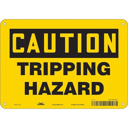 Safety Sign, 7 in Height, 10 in Width, Polyethylene, Vertical Rectangle, English, 469R20 MPN:469R20