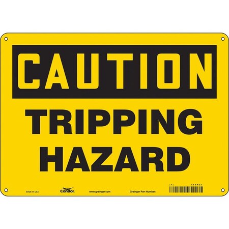 Safety Sign, 10 in Height, 14 in Width, Polyethylene, Horizontal Rectangle, English, 469R21 MPN:469R21
