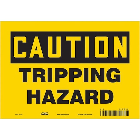 Safety Sign, 7 in Height, 10 in Width, Vinyl, Vertical Rectangle, English, 469R22 MPN:469R22