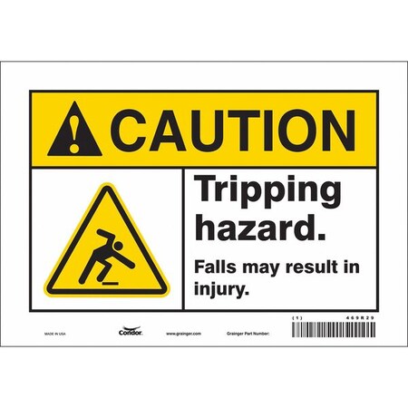 Safety Sign, 7 in Height, 10 in Width, Vinyl, Vertical Rectangle, English, 469R29 MPN:469R29