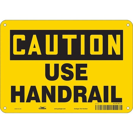 Safety Sign, 7 in Height, 10 in Width, Aluminum, Vertical Rectangle, English, 469R37 MPN:469R37