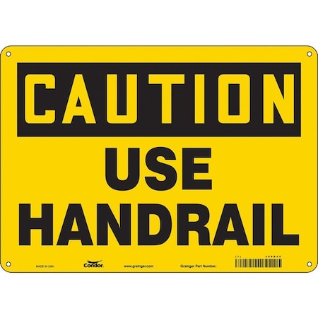 Safety Sign, 10 in Height, 14 in Width, Polyethylene, Horizontal Rectangle, English, 469R42 MPN:469R42