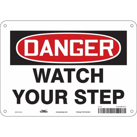 Safety Sign, 7 in Height, 10 in Width, Aluminum, Vertical Rectangle, English, 469R70 MPN:469R70