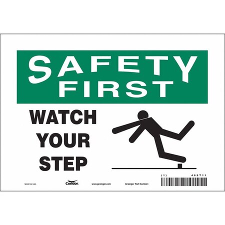 Safety Sign, 7 in Height, 10 in Width, Vinyl, Vertical Rectangle, English, 469T11 MPN:469T11