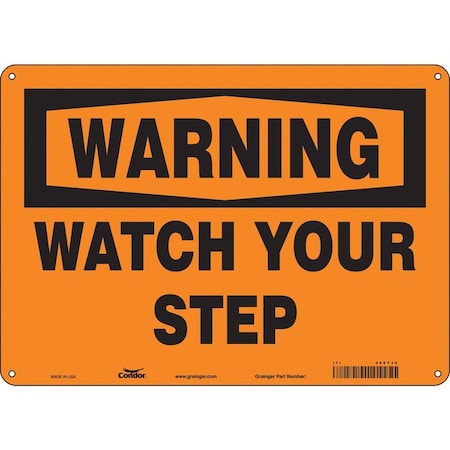 Safety Sign, 10 in Height, 14 in Width, Polyethylene, Horizontal Rectangle, English, 469T36 MPN:469T36